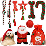 Kerstspeelgoedset voor honden (8-delig)