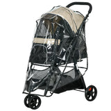 Detixy huisdierenbuggy met regenhoes
