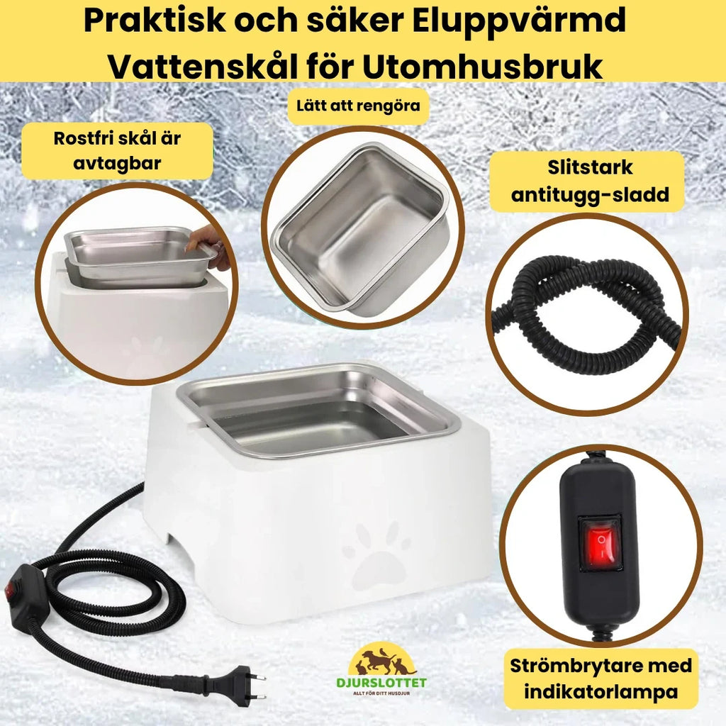 Electrically heated water bowl Practical and safe Electrically Heated Water Bowl for Outdoor Use Petifo