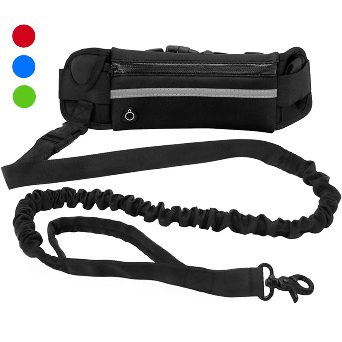Flexura Dog Lead with waist bag black - Petifo