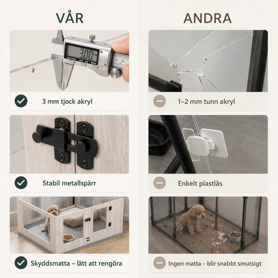 Dog Playpen with Window Panels vs others - Petifo
