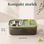 MealStream Water Fountain with Food Bowl size - Petifo
