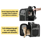PetPacker Backpack Smart opening lets your pet peek out safely and enjoy the view. - Petifo
