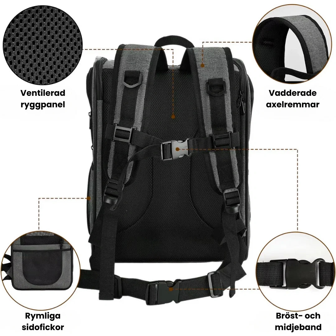PetPacker Backpack Ventilated back panel - Petifo