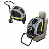 Hondenbuggy met autobevestiging