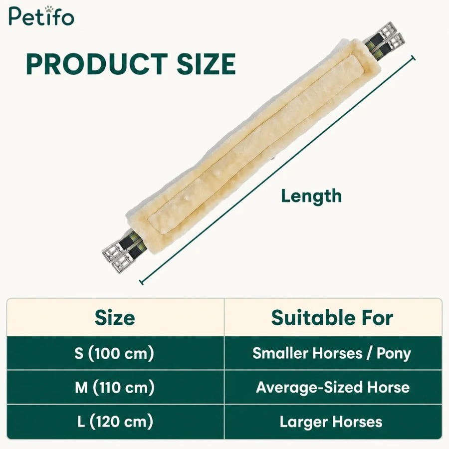 Maattabel en lengtegids voor het vinden van de juiste pasvorm van een singel voor paarden.