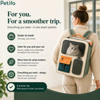 Lifestyle banner highlighting the benefits of a smart, stress-free travel solution for you and your cat.