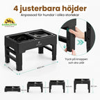 UpFeed Pro Raised Slow Feeder & Anti-Spill Food Bowl 4 adjustable heights - Petifo