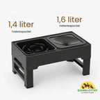 UpFeed Pro Raised Slow Feeder & Anti-Spill Food Bowl  Food capacity - Petifo