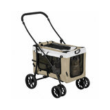 PawHut 2-in-1-dierenbuggy voor honden en katten