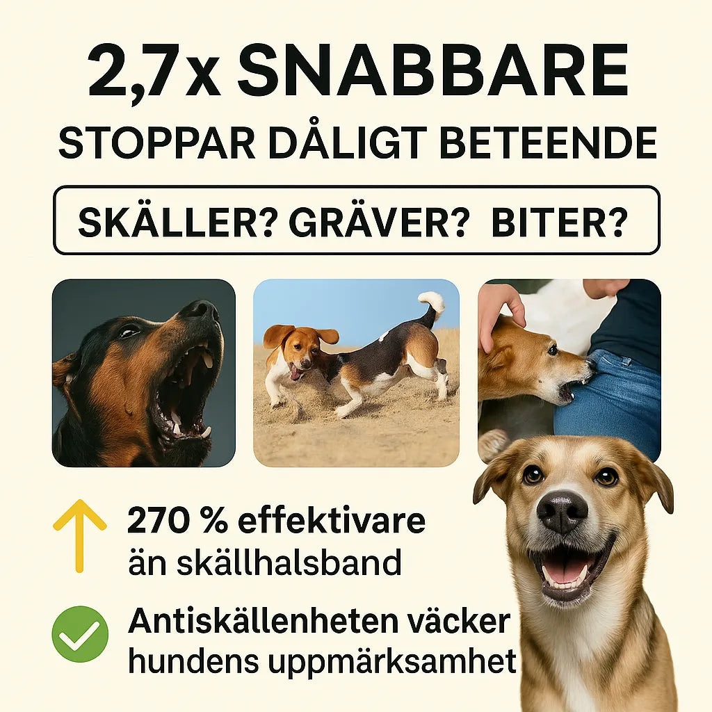 ultrasonic anti-bark device – shows how it stops barking, digging and biting dogs 2.7 times faster than a bark collar.