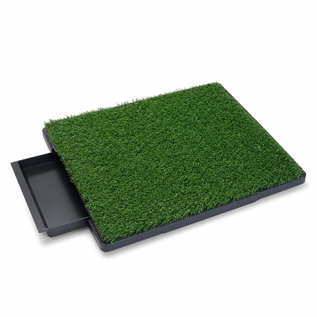 Gras-hondentoilet voor binnen met uitschuifbare opvangbak