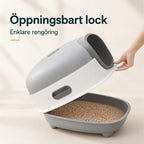 BingoPaws Large Covered Cat Litter Box easier cleaning - Petifo